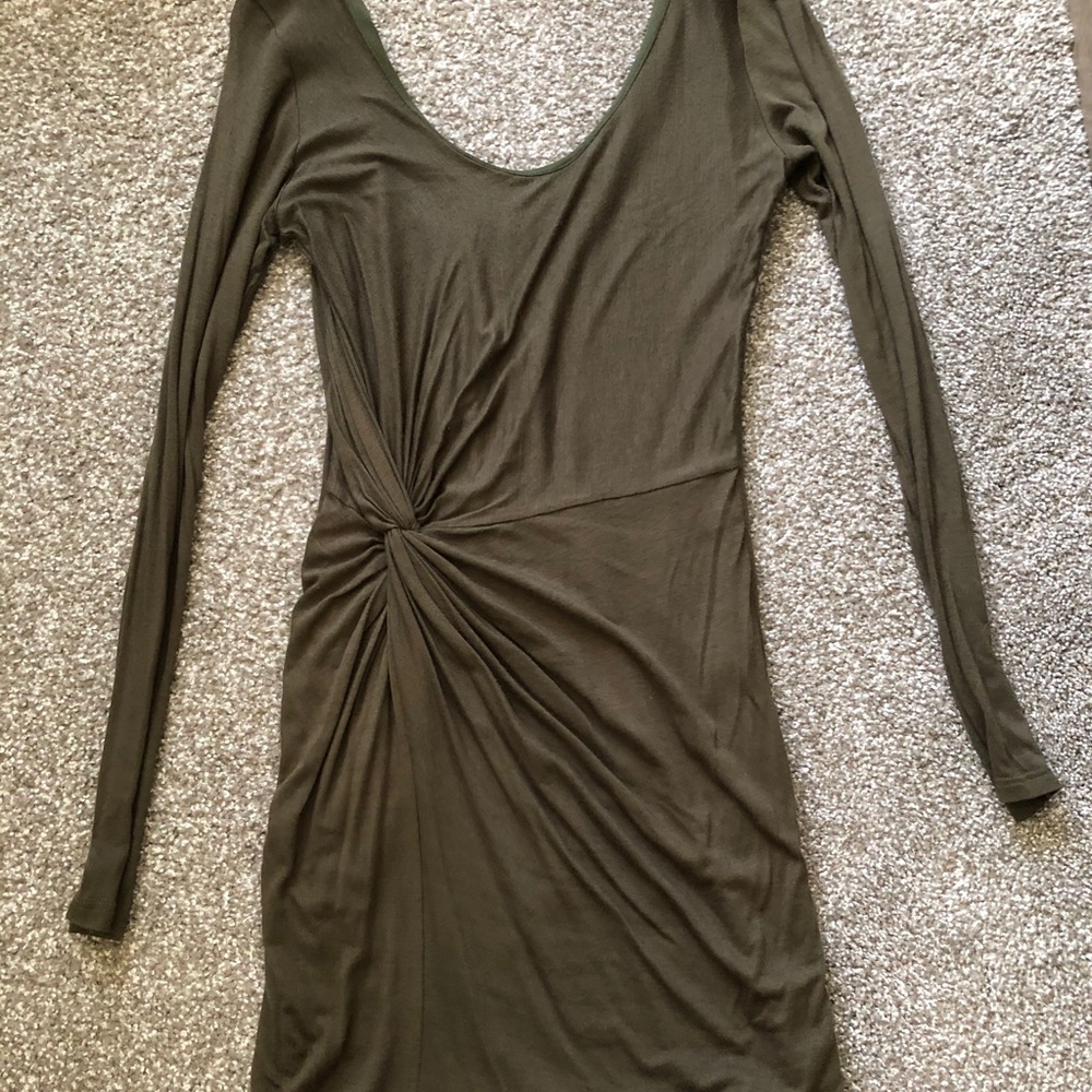 Windsor Knot Army Green Dress